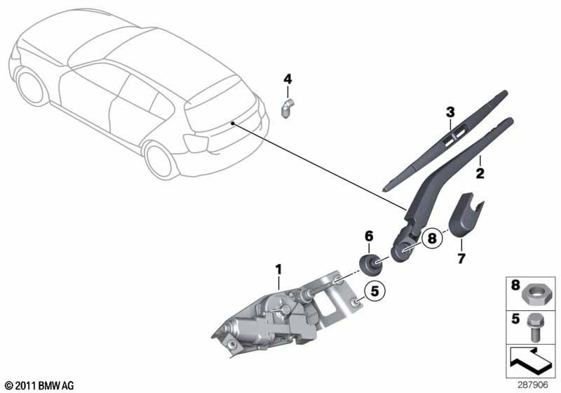 Genuine Windscreen Window Wiper Arm Cover 61 61 7 274 157 view 2