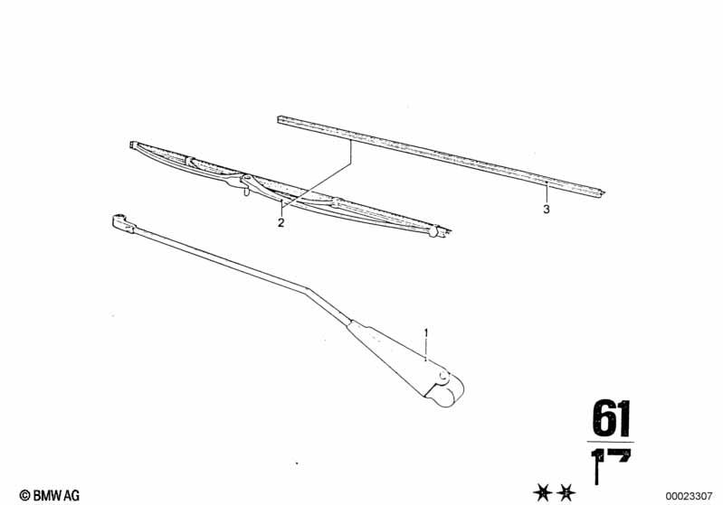 Genuine Front Windscreen Wiper Blade Rubber Refill 61 61 8 217 711 view 2
