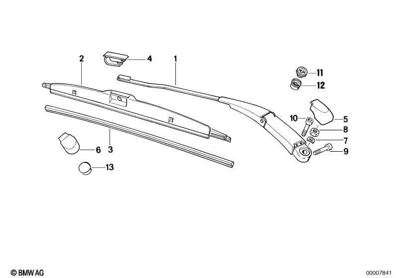 Genuine Front Windshield Wiper Blade Left N/S 61 61 8 361 475 view 2