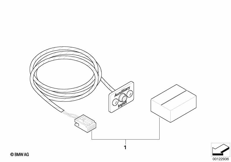 Genuine In-Car AUX Connector Retrofit Kit 65 12 0 153 502 view 2