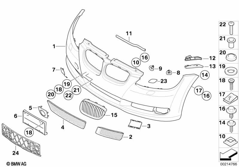 Genuine M Sport Headlight Washer Cover Left 61 67 7 171 659 view 2