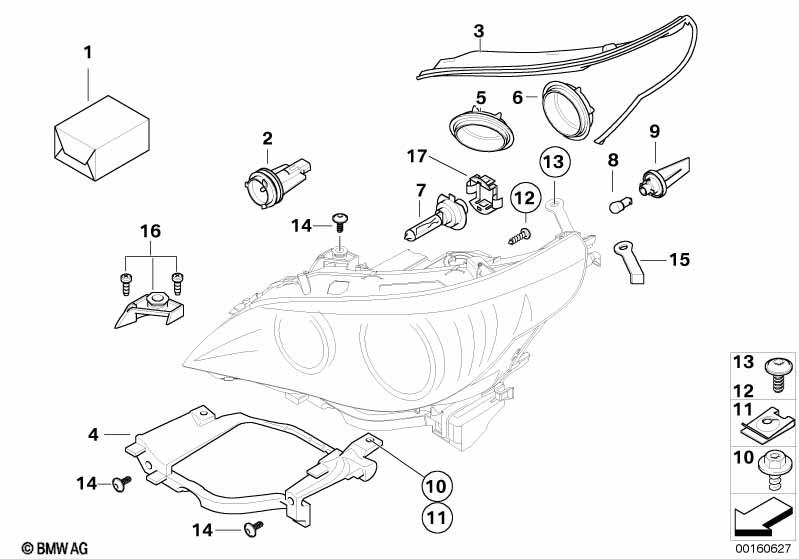 Genuine Exterior Parking Light Bulb + Holder Socket 63 12 7 187 952 view 2