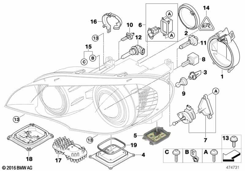 Genuine Parking Light Halogen Lamp Bulb Housing Set 63 12 7 192 578 view 2