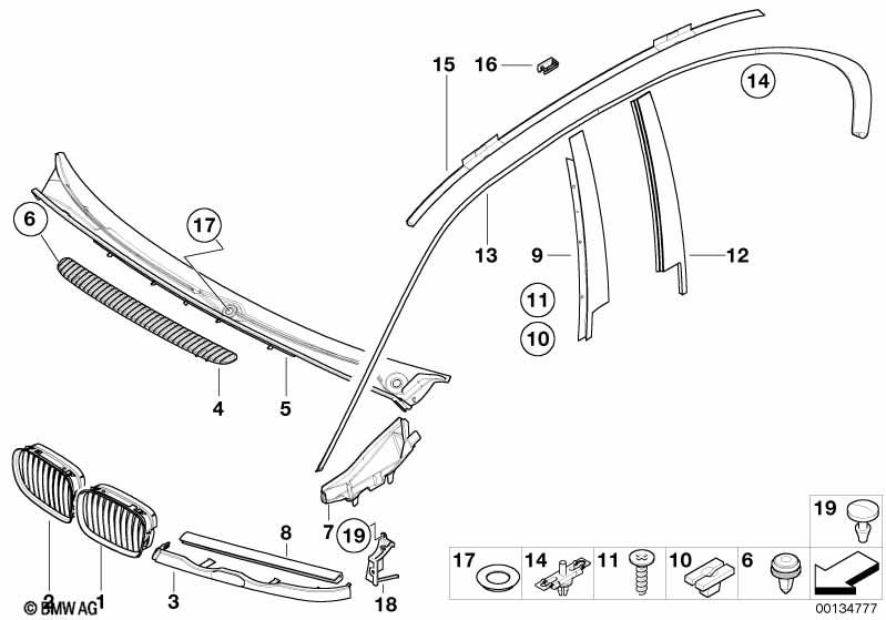 Genuine Turn Indicator Light Bracket Left 63 13 6 914 763 view 2