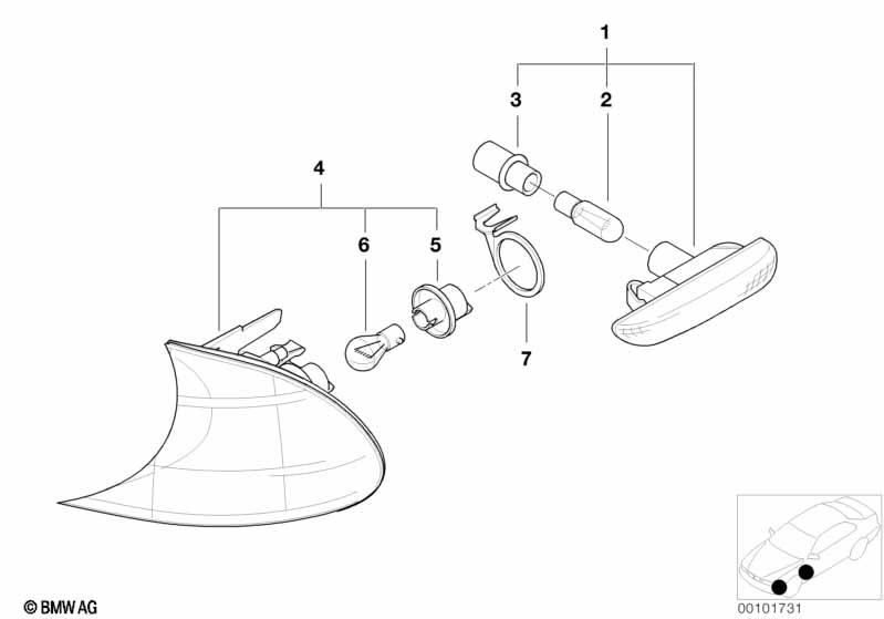 Genuine Headlight Head Lamp Bulb Socket/Holder 63 13 8 380 211 view 2