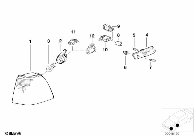 Genuine Turn Indicator Bulb Socket/Holder 63 14 1 376 979 view 2
