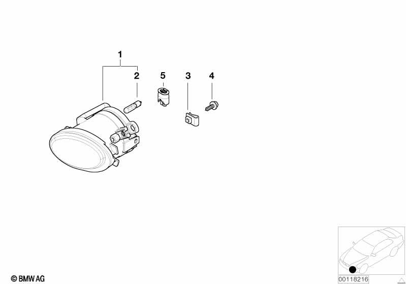 Genuine Right Fog Lamp/Light 63 17 2 228 614 view 2