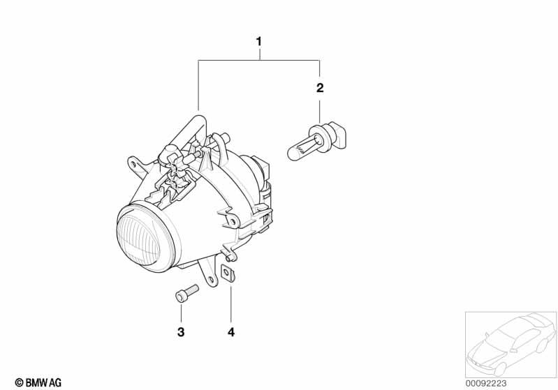 Genuine Front Fog Lamp/Light 63 17 6 911 007 view 2