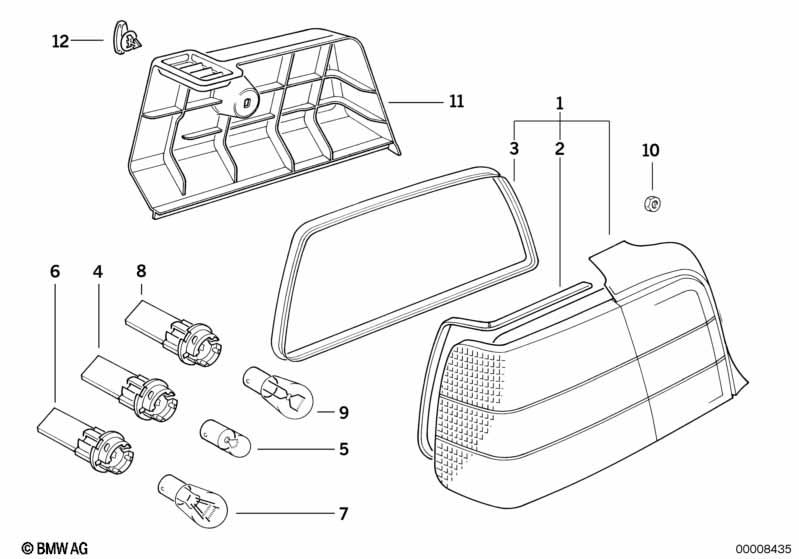 Genuine Front Yellow Bulb Socket/Holder 63 21 6 902 879 view 2