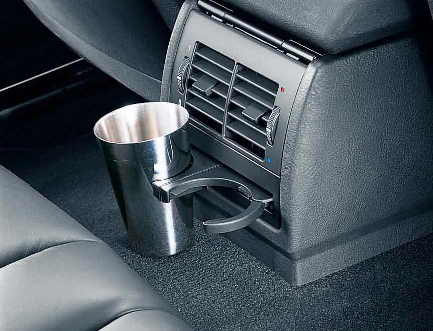 Genuine Front+Rear Drink/Cup Holder Set Black 82 27 9 405 745 view 2