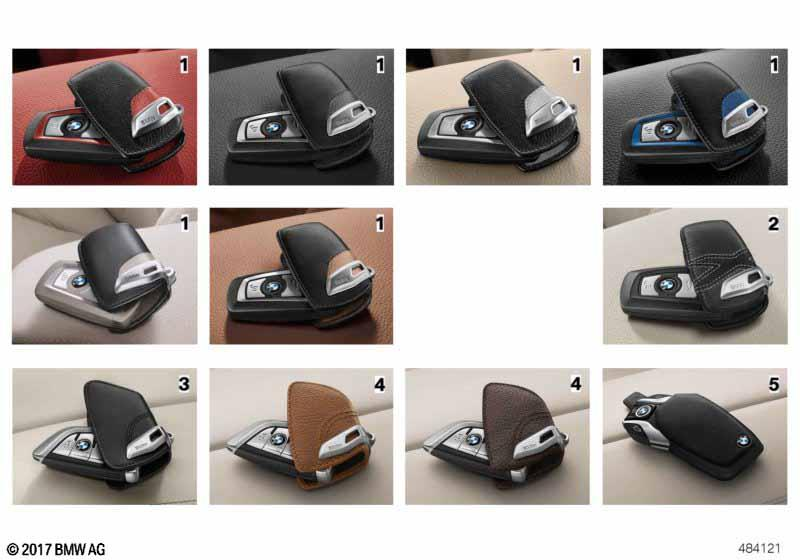 Genuine Key Case Fob For Stainless Steel Clip Saddle Brown 82 29 2 408 818 view 2