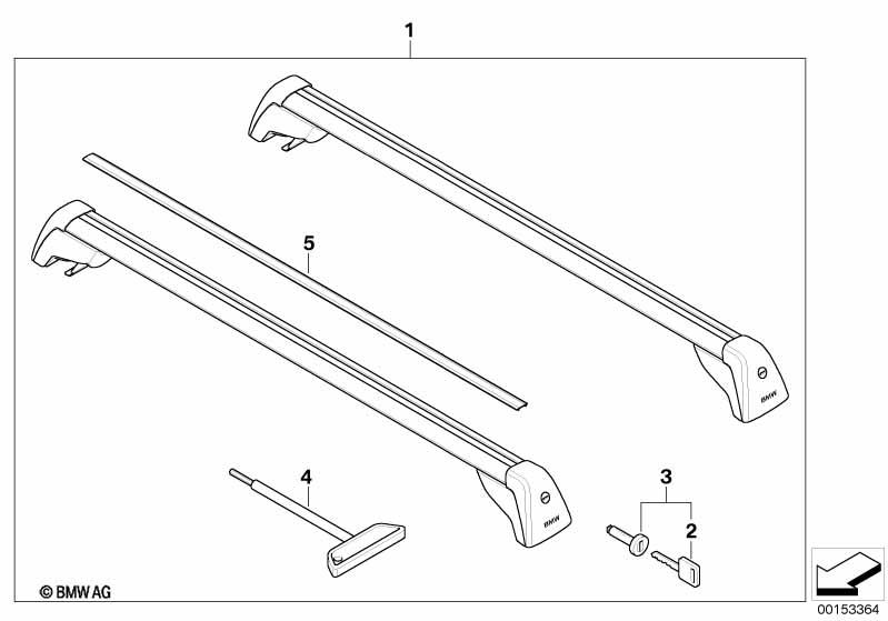Genuine Aluminium Lockable Roof Bars Rack 82 71 0 404 320 view 2