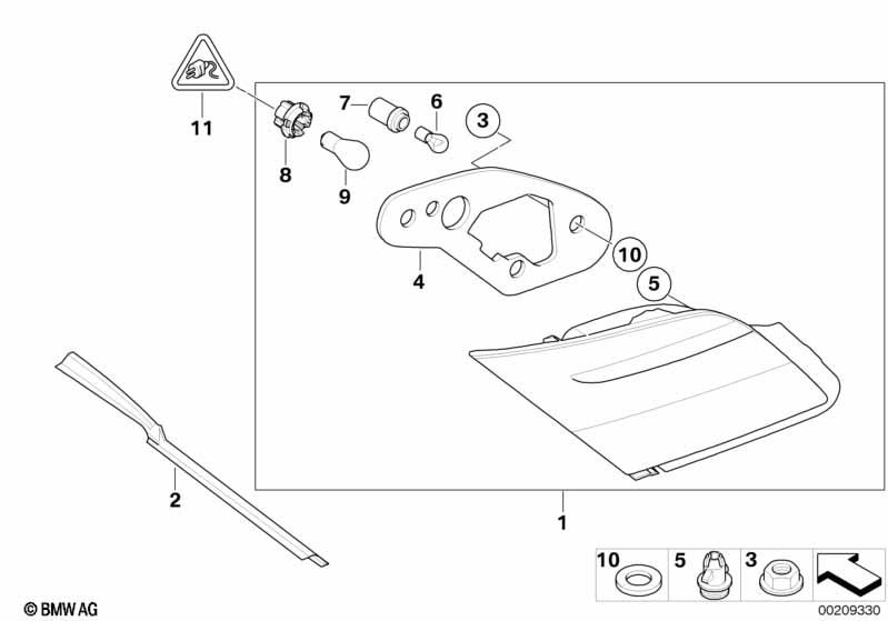 Genuine Rear Light/Lamp Bulb Socket/Holder 63 21 6 943 036 view 2