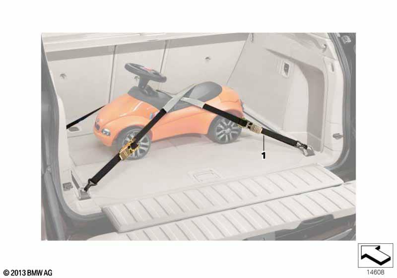 Genuine Boot Trunk Luggage/Cargo Ties Straps 71 10 8 045 545 view 2