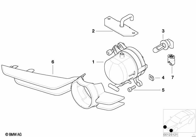 Genuine Fog Lamp/Light Left 63 17 8 371 907 view 2