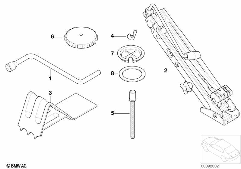 Genuine Car Lifting Jack 71 12 6 767 945 view 2