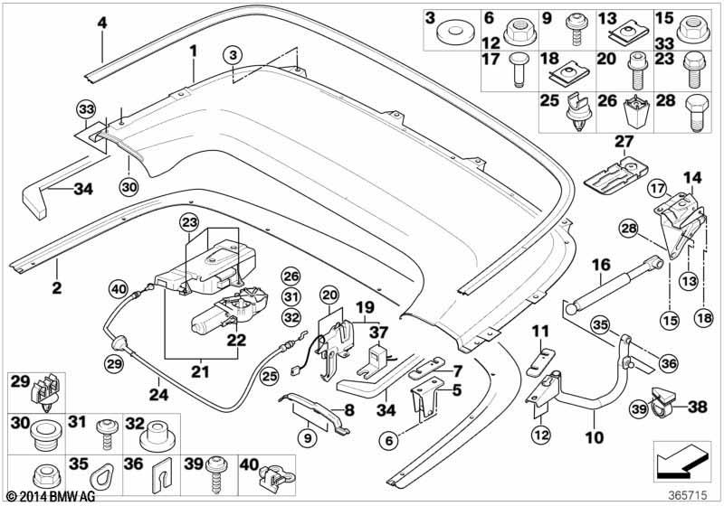 Genuine Folding Roof Top Flap Drive Motor 67 61 8 380 036 view 2