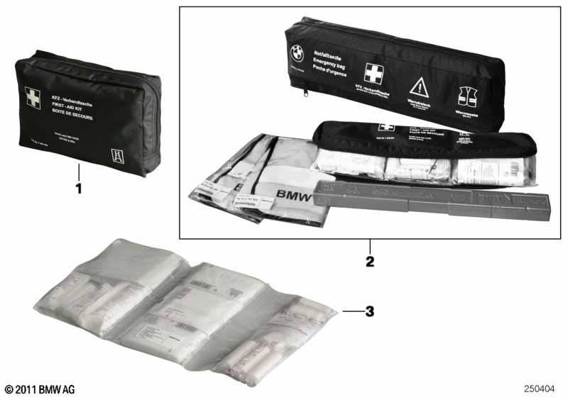 Genuine Emergency First Aid Travel Kit+Storage Pouch/Bag 82 26 2 210 667 view 2