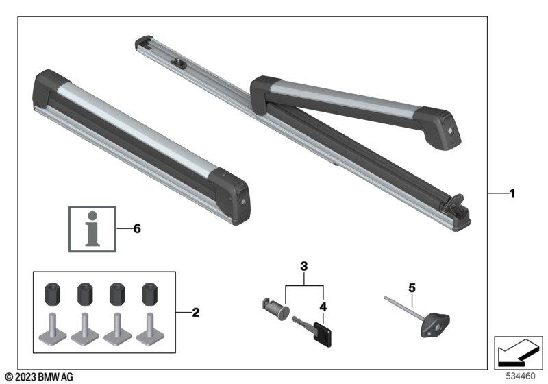 Genuine Ski And Snowboard Carrier Bracket Pull Out Extensible 82 72 2 326 527 view 2