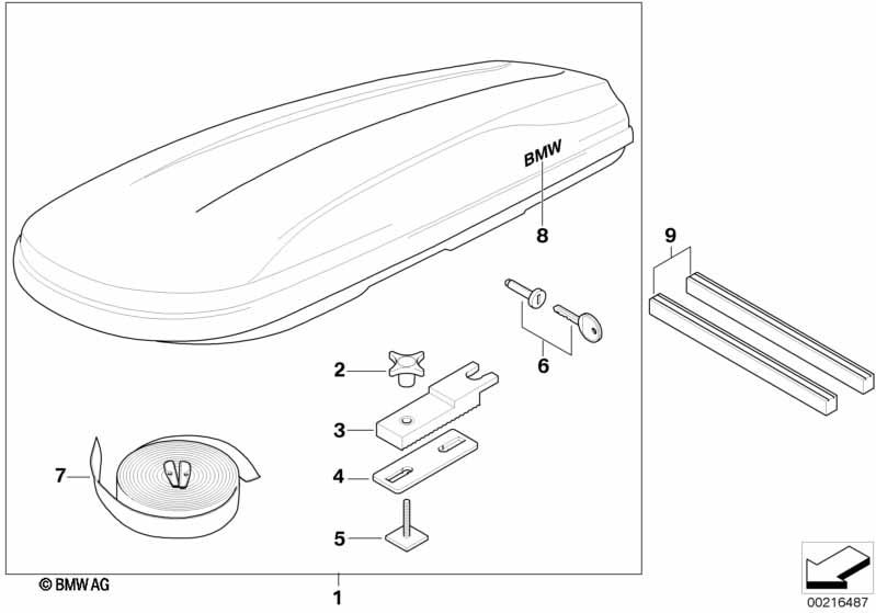 Genuine Roof Box Tension Belt Strap 82 73 0 300 931 view 2