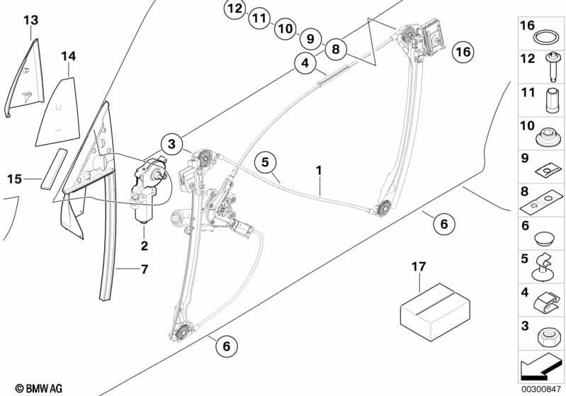 Genuine Front Left Window Lift Drive Motor 67 62 8 362 063 view 2