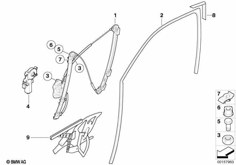 Genuine Front Left Window Lift Drive Motor 67 62 8 381 019 view 2