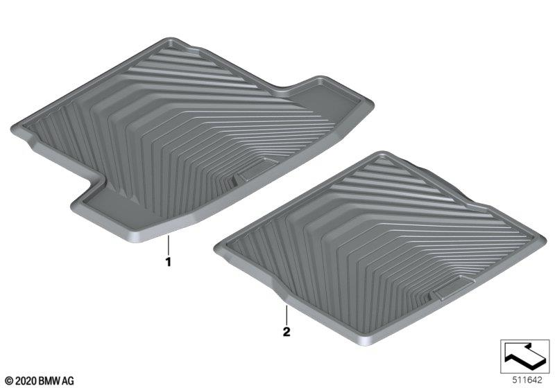 Genuine Fitted Luggage Compartment Car Boot Mat Protector Basis 51 47 2 468 590 view 2