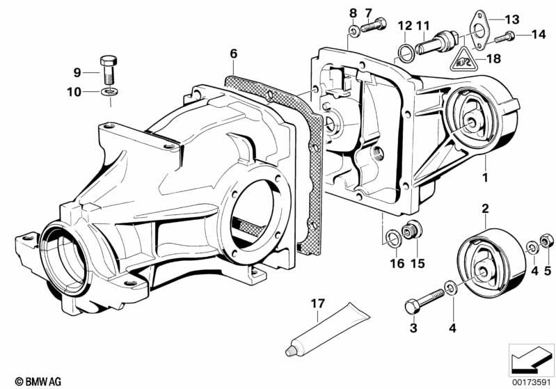 Genuine Rear Differential Rubber Mounting 33 17 1 090 950 view 2