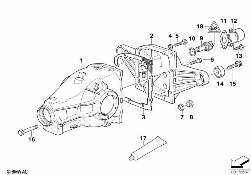 Genuine Rear Differential/Final Drive Rubber Bush Mounting 33 17 1 134 872 view 2
