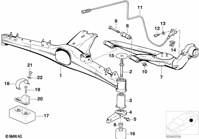 Genuine Rear Axle Carrier Rubber Mounting 33 31 1 090 946 view 2
