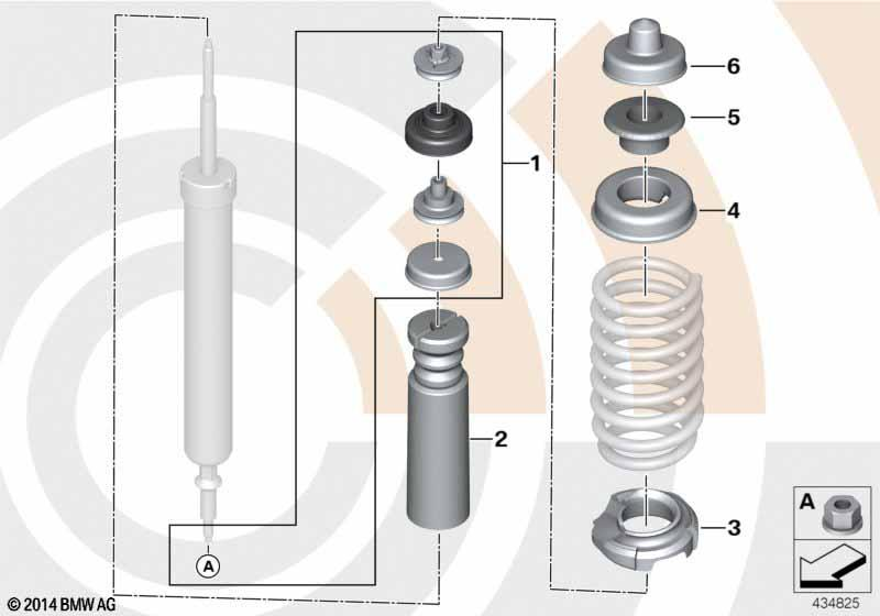 Genuine Rear Shock Absorber Repair Kit For Support Bearing 33 52 2 406 280 view 2