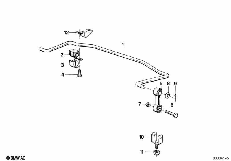 Genuine Suspension Stabilizer Link Support Rear 33 55 1 129 195 view 2