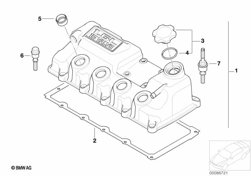 Genuine Engine Cylinder Head Cover Seal 11 12 7 513 066 view 2