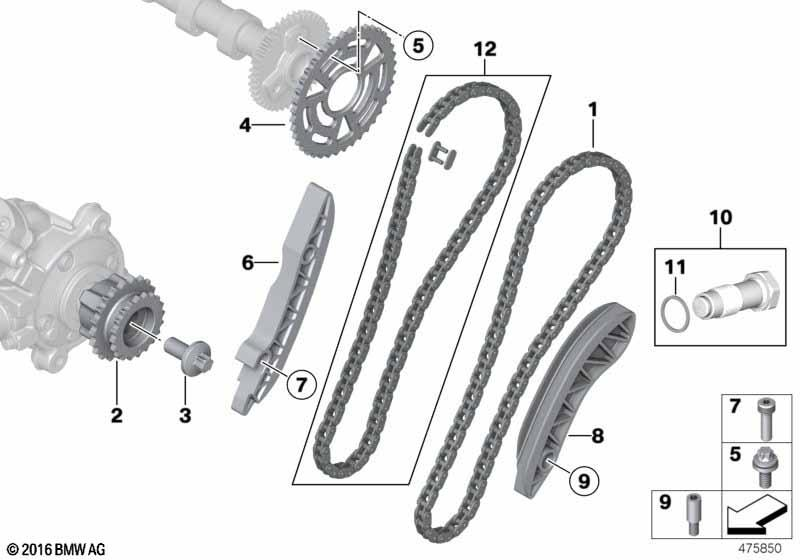 Genuine Engine Timing Chain 11 31 8 570 649 view 2