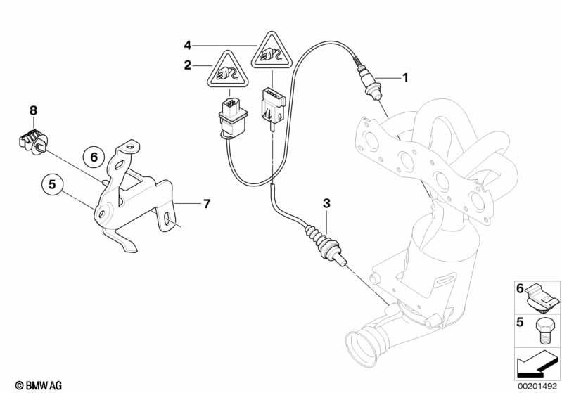 Genuine Lambda Monitor Oxygen Sensor O2 Probe 475mm Length 11 78 7 548 961 view 2