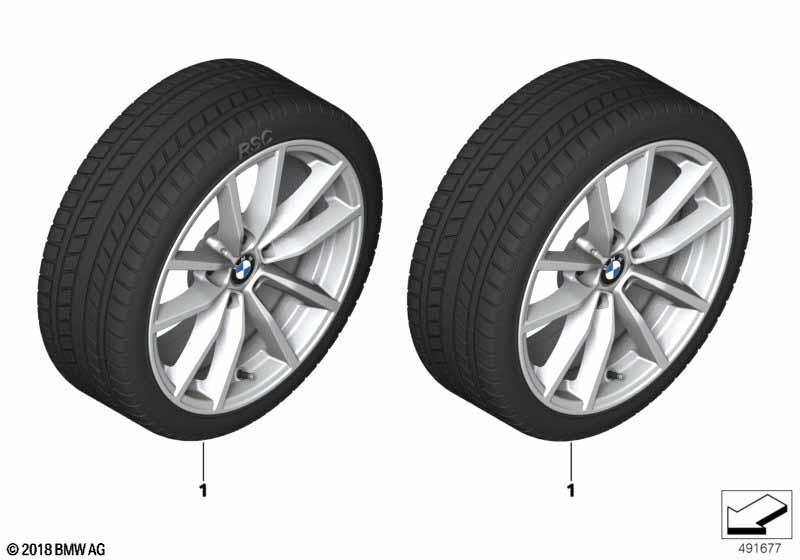Genuine RDC Light Alloy Wheel & Winter Tyre Set 225/50R17 98H 36 11 2 462 640 view 2