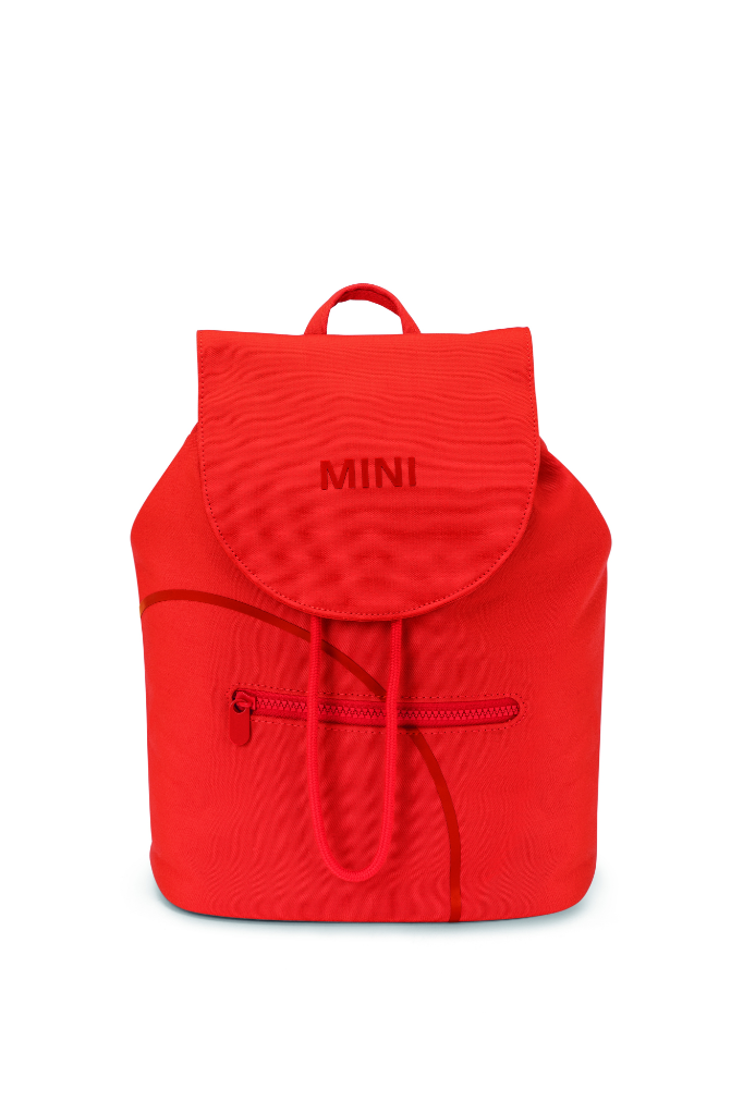 Genuine Backpack Bag Outline Print Rebel Red Zip Open Pocket Travel 80 22 5 B32 0C5