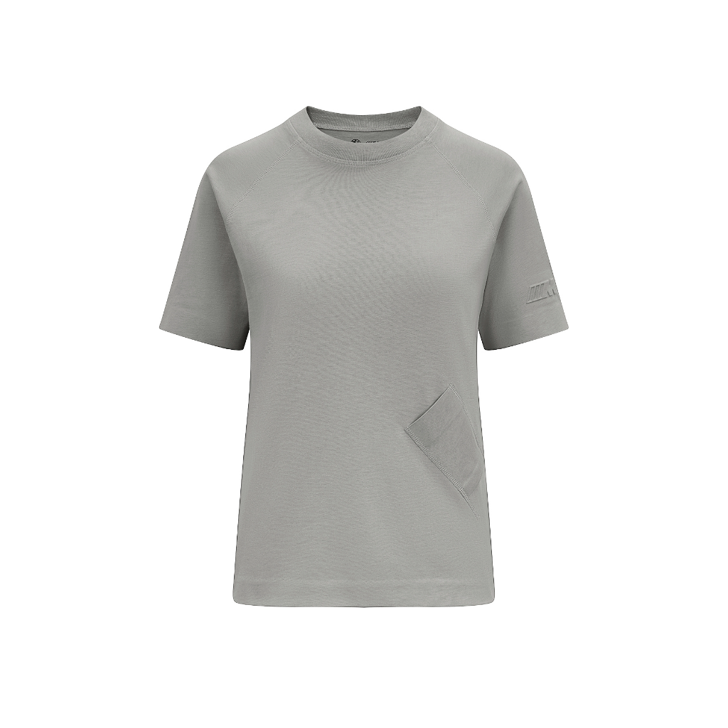 Genuine M Womens Ladies T Shirt Grey Cotton Tee Top Raglan Sleeve Slim Fit