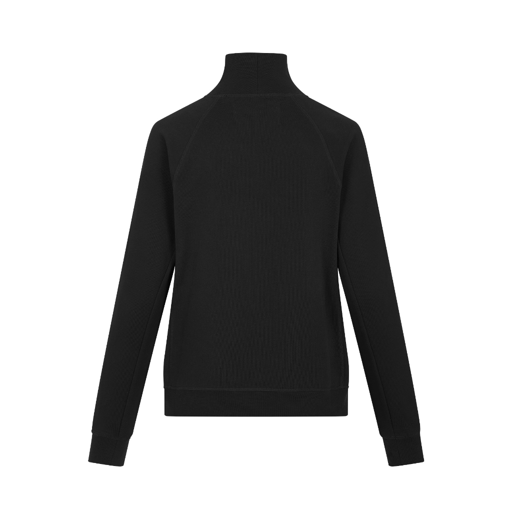 Genuine M Womens Ladies Sweater Black Cotton Top Raglan Sleeve Slim Fit