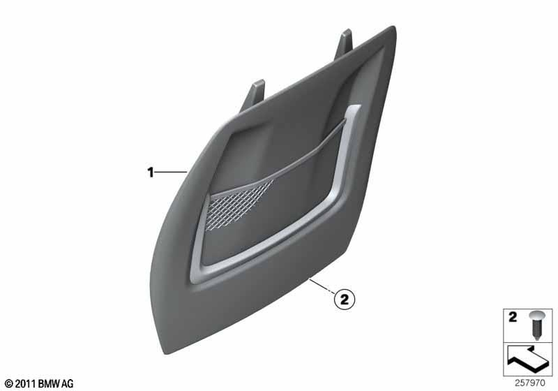 Genuine Front Seat Faux Leather Backrest Rear Panel + Pocket 52 10 7 288 400