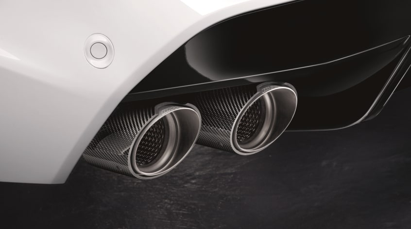 Genuine M Performance Tailpipe Trims Set Titanium Carbon 18302464501