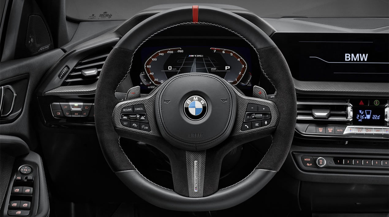 Genuine M Performance Steering Wheel Cover Leather Carbon 32302456084