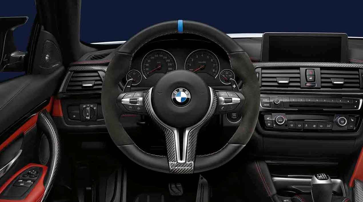 Genuine M Performance Steering Wheel Cover Leather Carbon 32302459671
