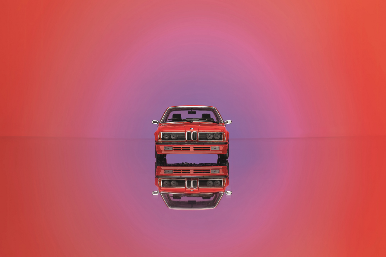Genuine Car Model Miniature 635 CSI Red Toy 1:18