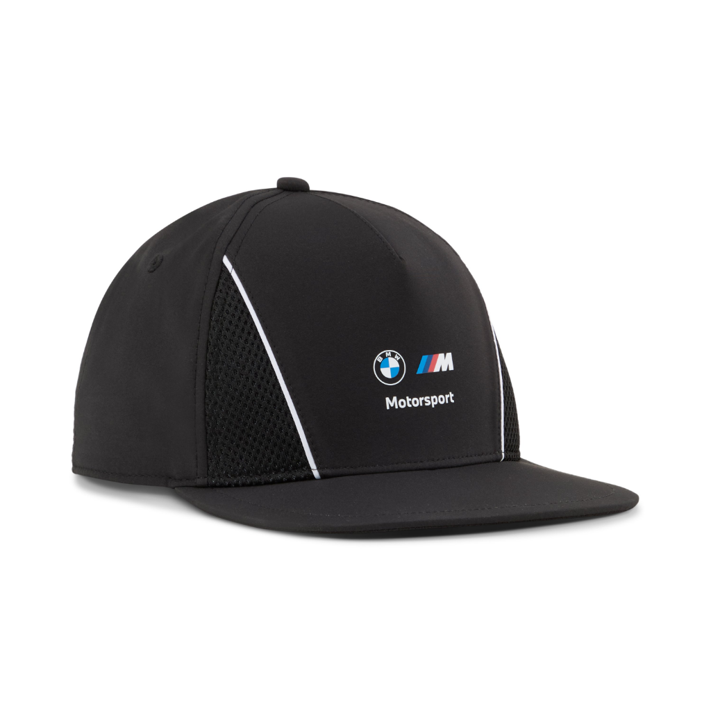 Genuine M Motorsport Flat Brim Cap Black Hat Flat Adjustable