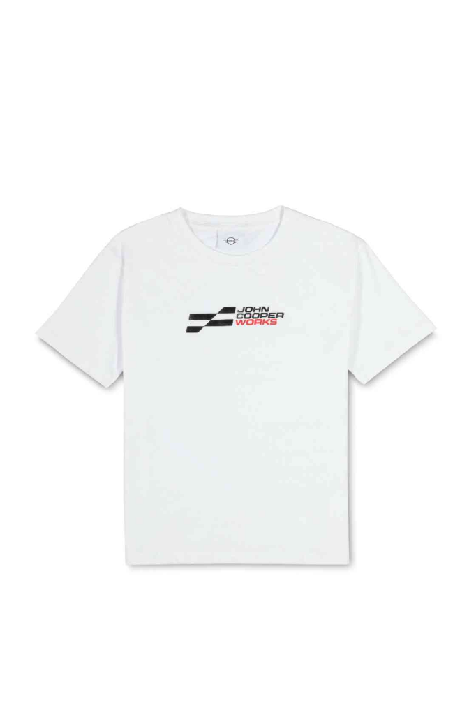 Genuine JCW Logo Womens Ladies T Shirt White Tee Top Semi Loose Fit