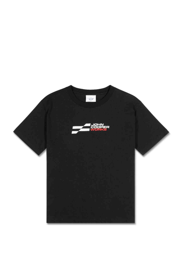 Genuine JCW Logo Womens Ladies T Shirt Black Tee Top Semi Loose Fit