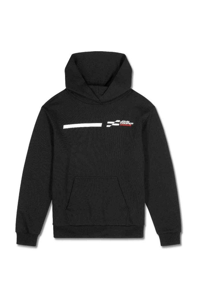 Genuine JCW Logo Womens Ladies Hoodie Black Top Hooded Sweatshirt Loose Fit 