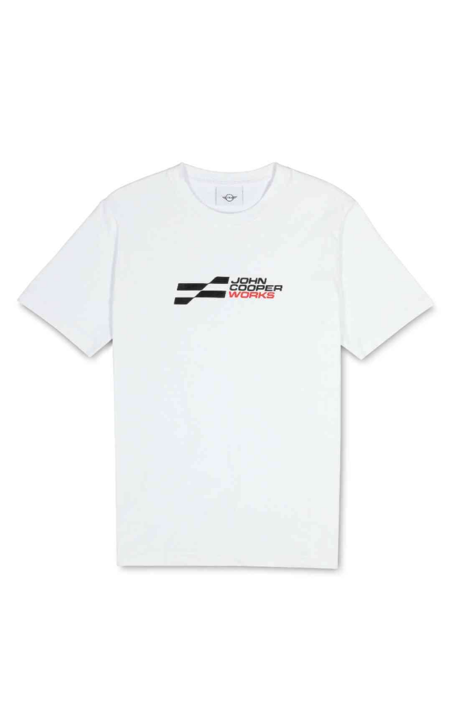 Genuine JCW Logo Mens T Shirt White Tee Top Short Sleeve Semi Loose Fit