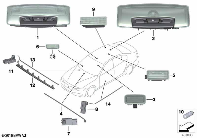 Genuine Interior Lamp LED Bulb Cold White 63 31 9 313 574